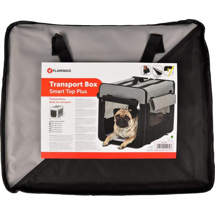 Клітка для собак Karlie Smart Top Plus L, 94×56×71 см, чорна/сіра