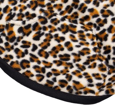 Світшот для собак Французького бульдога з кишенями, теплий флісовий пуловер для маленьких собак, чихуахуа, котів (S, леопард)