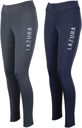 Легінси для верхової їзди Lazura Ariella | Еластичні штани для верхової їзди з кишенею для телефону | Середня посадка, повний облягання, силіконовий grip та класичний крій | Екіпірування для верхової їзди, 32, Графіт