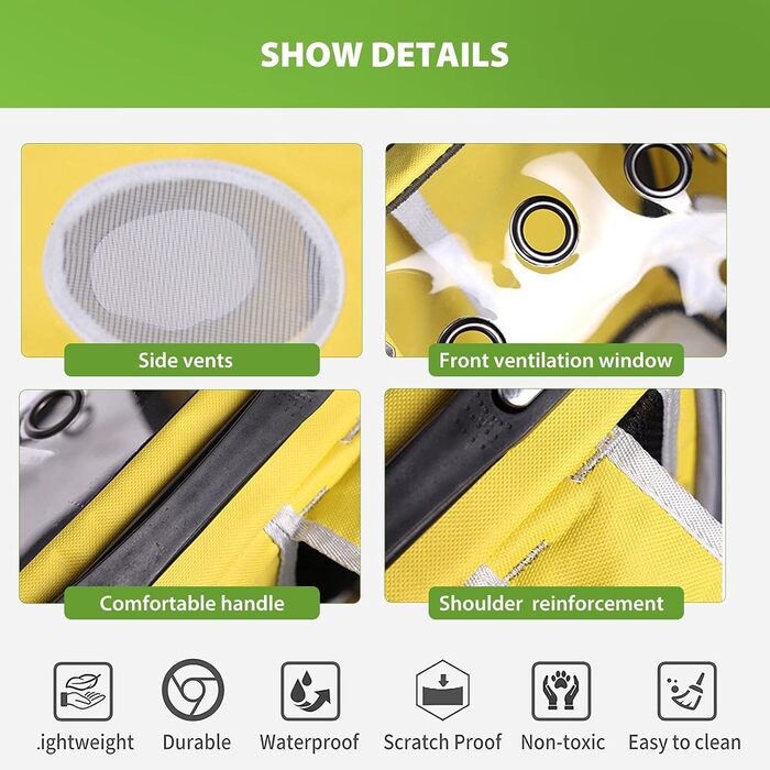 Рюкзак для собак та котів PETCUTE, дихаючий, прозорий, з матрацом, для подорожей, дозволений авіакомпаніями