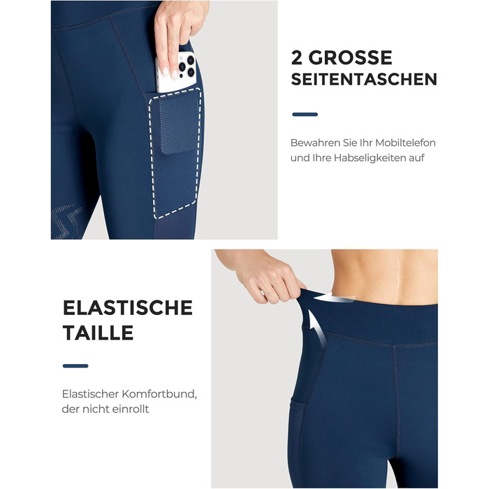 Легінси для верхової їзди FitT4 для дівчаток та жінок, дихаючі та еластичні, з силіконовими колінцями та верхньою частиною, для верхової їзди та велосипеда (Морська синя, XS)