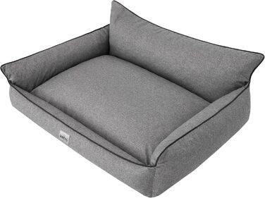 Ліжко для собак Joker L (106 x 80 см) - м'яке, знімний чохол, штучна шкіра (графіт)