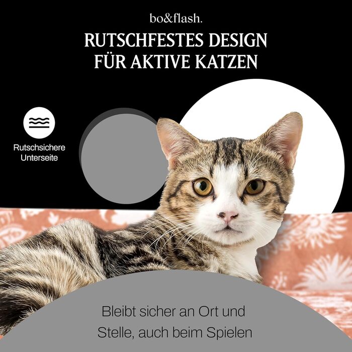 bo&flash лежак для котів на підвіконня San Francisco Emmelie, преміум котяче ліжко 62×27×10 см, знімний чохол, нековзка основа