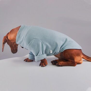 Комбінезон для собак - теплий вишиваний, бавовна, синій, L - для дрібних та середніх порід