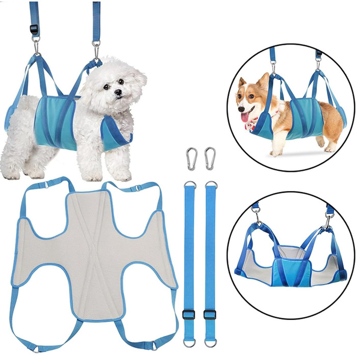 Гаммачок для грумінгу домашніх тварин LOVIVER, зручний, портативний, для маленьких собак та котів, блакитний, L