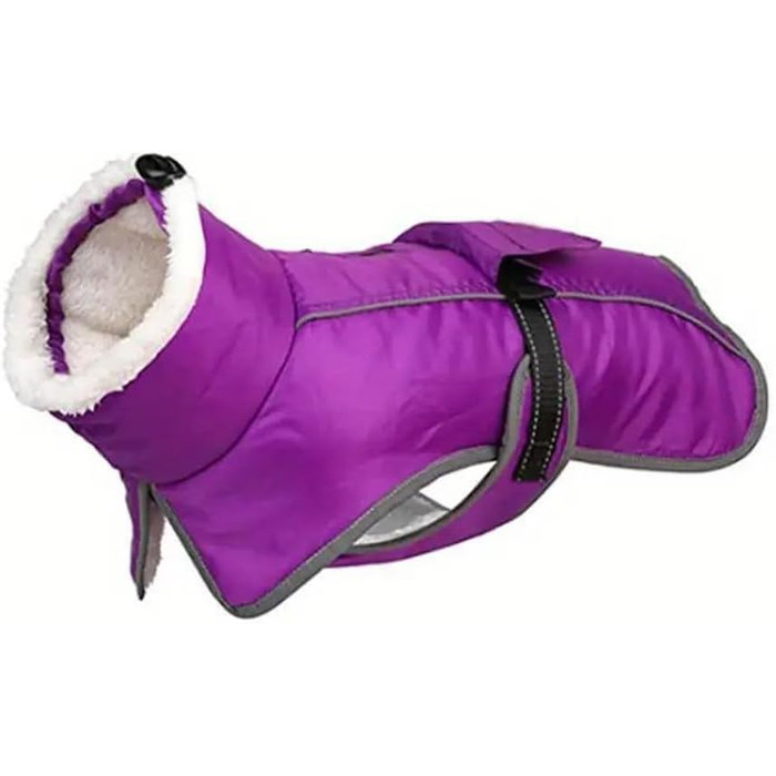 Теплий зимовий одяг для собак: куртка, жилет, тепла сорочка для маленьких, середніх та великих собак (армійсько-зелений, фіолетовий)