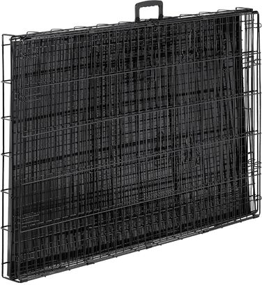 Клітка для собак Relaxdays: зручна переноска для дому та автомобіля, сталь, чорна (87x122x80 см)