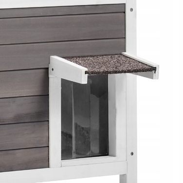 Дерев'яний будинок для кота VEVOR (61x50,8x53,5 см) — вулична будка для котів