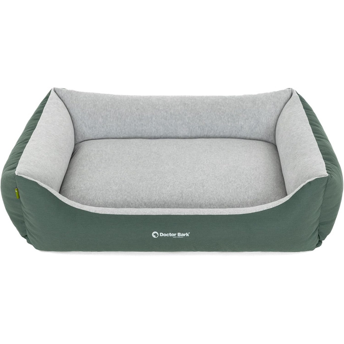 Ліжко для собак середнього розміру Doctor Bark - зручне та м'яке гніздище, зелений колір, 97x75 см, Made in Germany