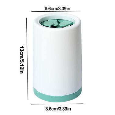 Мийка для лап собак | Пристрій для очищення лап, глибоке очищення, м'яка щітка, ефективне видалення бруду | Зелений, Малий