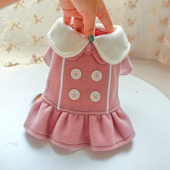 Сукня-тьюль для собак та котів, тепла зимова сукня-принцеса, рожева XS