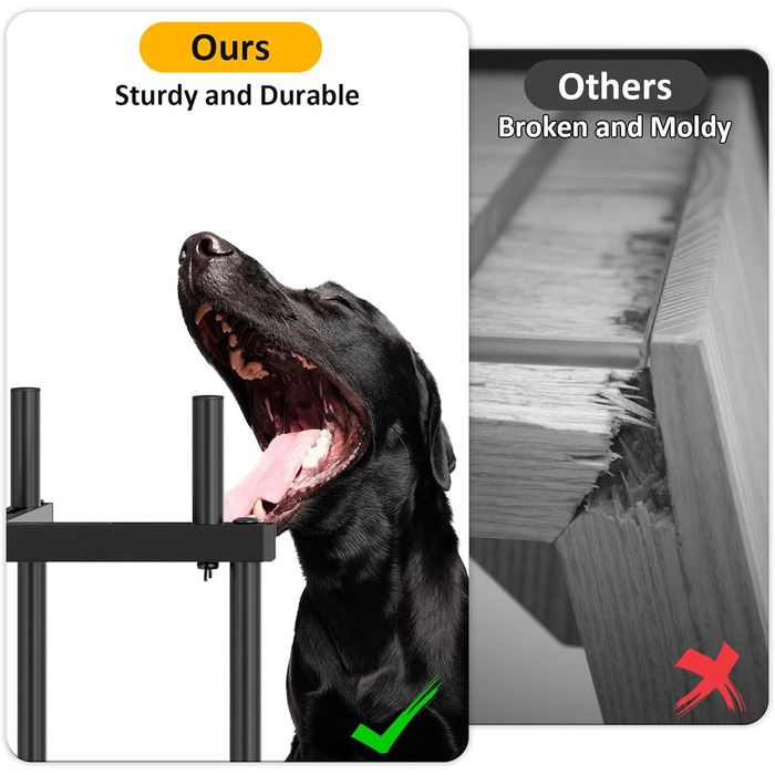 Підставка для води для собак Jane Eyre, регульована, для великих та середніх порід, антиковзна, M-STEEL