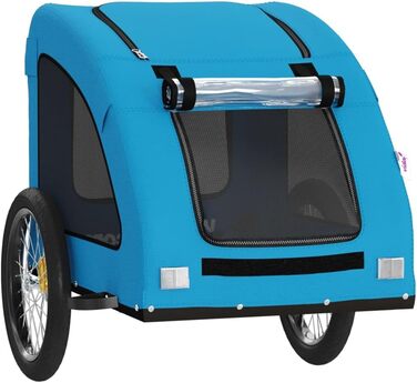 Причіп для велосипеда для собак та котів, блакитний, Oxford-Gewebe та метал