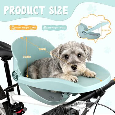 Корзина для собак на велосипед до 15 кг, міцна та ергономічна (Цянова)