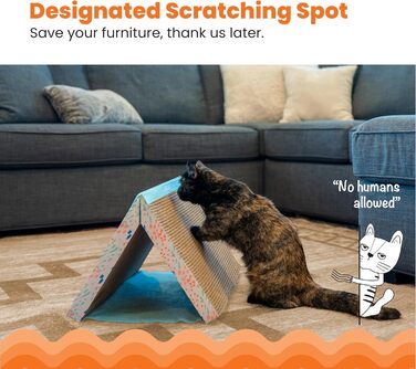 Catstages Easy Life Когтеточка-кровать з картону для котів, багато кольорів, універсальний розмір