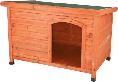 Будка для собак TRIXIE Natura Classic, S–M, 85×58×60 см, коричнева, вологостійка, з відкидним дахом