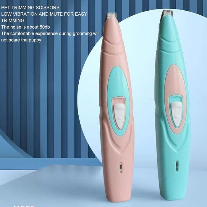 Набір для догляду за шерстю собак Flexman: акумуляторний тример, шліфувальник нігтів, для собак, котів та дрібних тварин (рожевий)