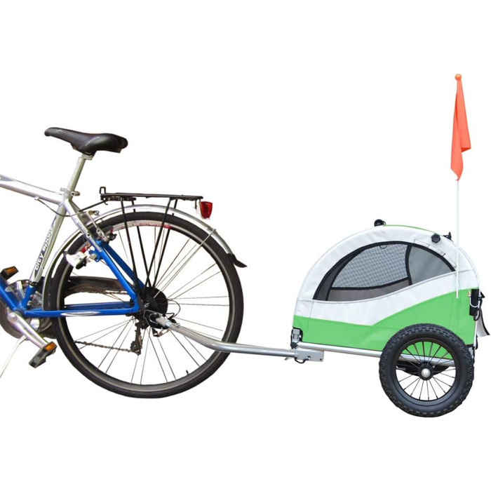 Papilioshop Kuma – Причеп для собак, візок для собак, велосипедний причеп та візок-бугі для собак, складаний, легкий та стабільний, ідеальний для прогулянок та транспортування вашого улюбленця (Зелений)