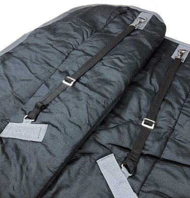 Зимова ковдра для коня 500g, утеплена, м'яка, зручна, для стійла, чорна, зелена, 162 см