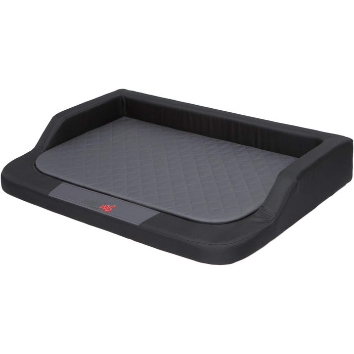 Ортопедичне ліжко для собак MEDICO Standard - чорне з сірим (L 75x50 см)