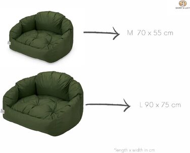 Матрац для собак BARRY & LUCY 3 в 1: вологостійкий, стьобаний, м'який, з еластичною начинкою. Розмір L, темно-червоний колір.