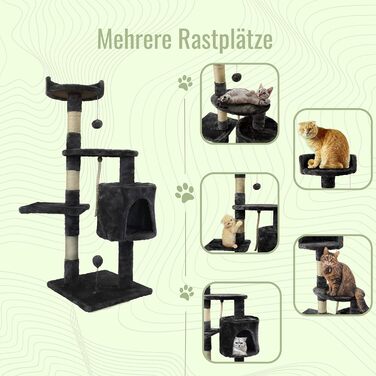 Дряпка для котів Mobiclinic Silvestre, середня, 3 рівні, платформи, укриття, іграшка для котів, сірий, європейський бренд, сизалевий канат