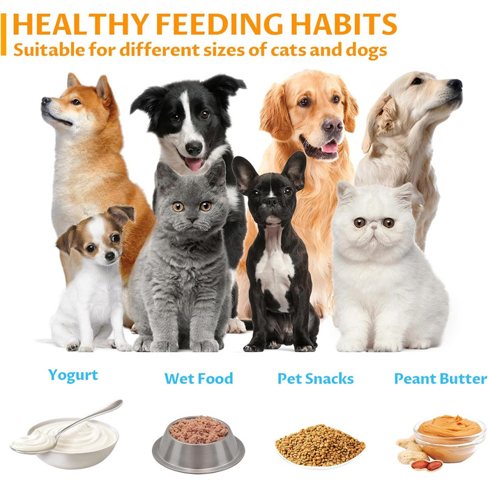 Килимок для лизання собак та котів, великі породи, преміум силікон, з присосками, заспокоює, покращує здоров'я зубів, уповільнює годування, легко миється, 2 шт.