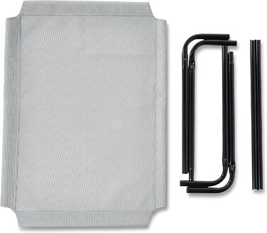 Підняте охолоджувальне ліжко для собак Amazon Basics, сіре, розмір M, 110×65×19 см