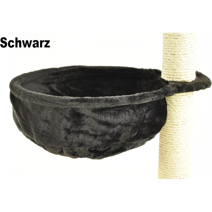 Мульде для котів Nanook, гніздо-платформа для когтеточки, чорний, 40 см Ø, 12 см глибина