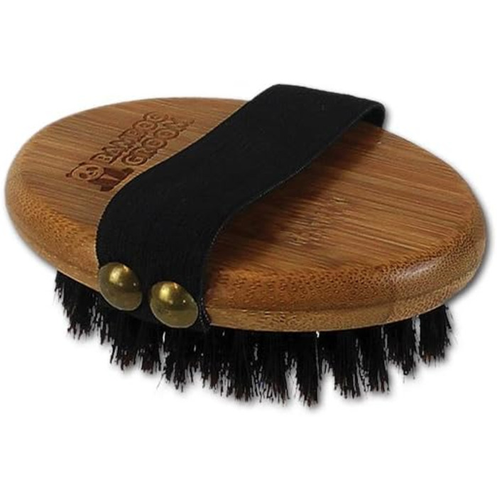 Щітка для грумінгу тварин BAMBOO GROOM Palm Brush: для собак та котів, з щетиною дикого кабана, для короткого та довгого волосся