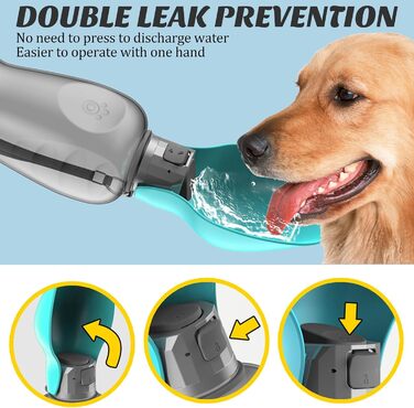 Фляга для собак PIWOSGOL 800 мл: для прогулянок, подорожей, кемпінгу та альпінізму