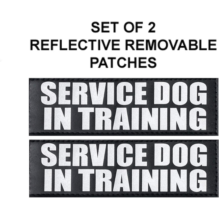 Шлея для службових собак Doggie Stylz, офіційний комплект: нашивки Service Dog + Service Dog in Training, світловідбивні, повідець 76,2 см, 2 ідентифікатори, обхват 30-42', червона