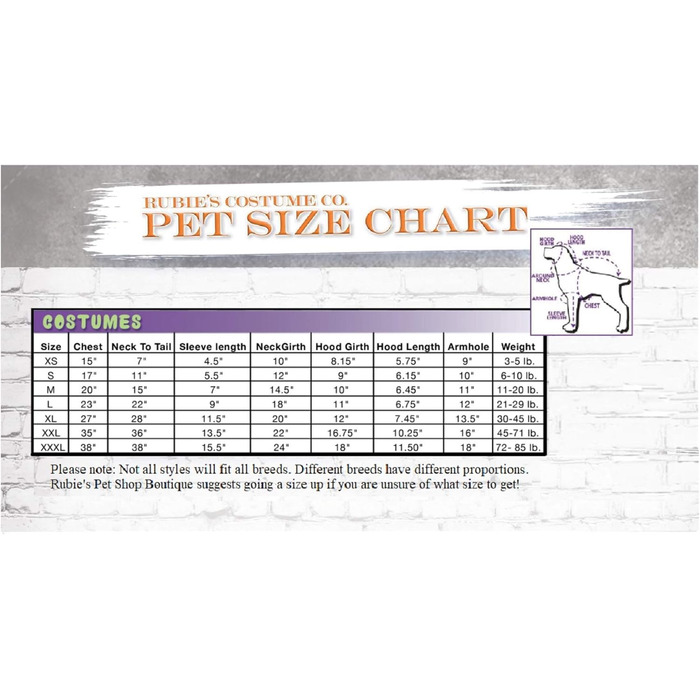 Костюм Rubies Disney Frankenweenie для домашніх тварин, Sparky, розмір XL