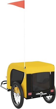 Причіп для велосипеда для собак Жовто-чорний, Oxford-тканина та залізо, LH10049