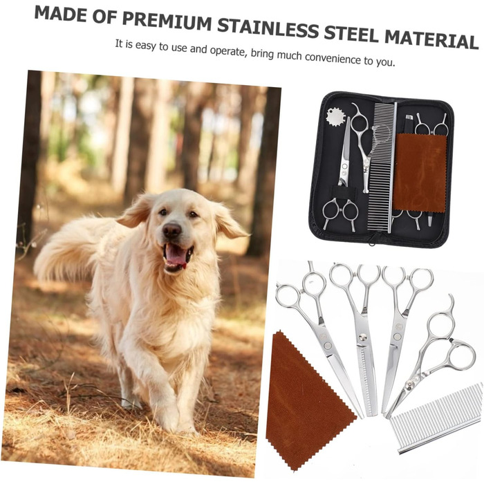 Ножиці для стрижки собак Supvox: професійні ножиці з нержавіючої сталі для грумінгу тварин
