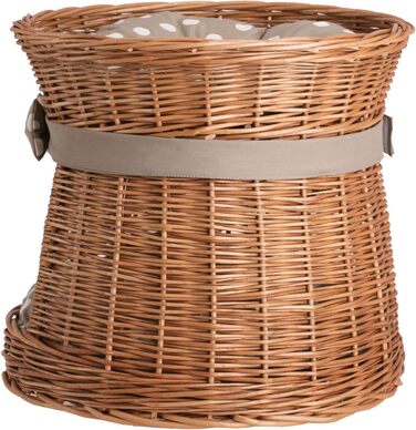 Кішка Будка Кругла Натурального Кольору: Двоярусний Корзинка для Кішки з Велюровою Подушкою, Корзинка з Плетеної Вельветової Лози, Кішка-Тур, Меджовтий Колір