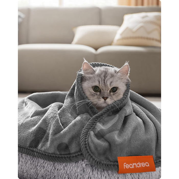 Накидка для собак Feandrea, 3 шт. в наборі, XL (152 x 127 см), фланель, сірий, захист для дивану, для собак середнього та великого розміру