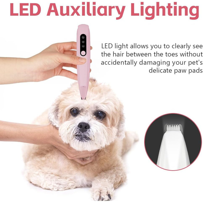 Триммер для догляду за лапами собак OFFCUP: тиха, акумуляторна машинка для грумінгу собак та котів