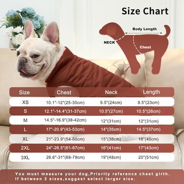 Тепла двошарова куртка для собак з флісовою підкладкою, коричнева, розмір S