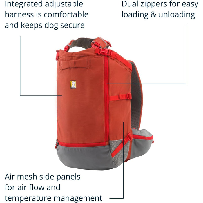 Рюкзак-переноска для собак Ruffwear Hitch Hiner, Red Clay, X-Small