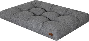 Крісло-ліжко для собак, прямокутне, 75 x 50 см, антрацит