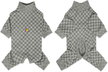 Зимовий теплий халат для собак з флісу, піжама для собак, оверхол з коміром, тепла зимова одіяння для собак середніх та великих порід, сірий, розмір XX-Large