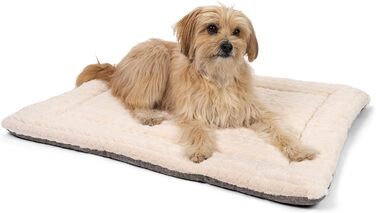 TrendPet Heaven двостороння утеплена лежанка для собак і котів, 4 см, бежевий колір