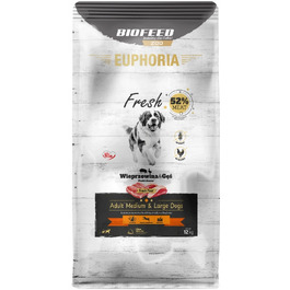 Сухий корм для собак Biofeed Euphoria Fresh зі свининою та гусаком, 12 кг
