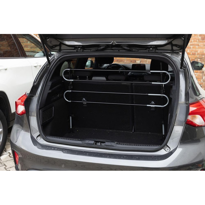 Сітка для багажника для собак, регульована за висотою та шириною, безпечна для транспортування, міцна металева сітка, підходить для SUV, універсалів та хетчбеків