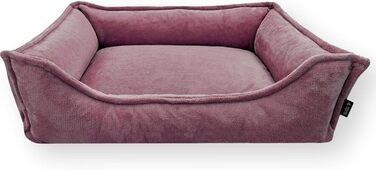Ортопедичне ліжко для собак 4L Textil IRIS Premium-LINE, рожеве (80x60 см)