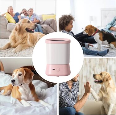Автоматичний очищувач лап для собак: портативний, водонепроникний, 2 швидкості, аксесуари для догляду, рожевий
