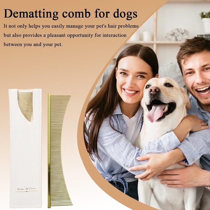 Гребінець для собак та котів, щітка для грумінгу, аксесуари для купання, для довгошерстих порід, цуценят (золотий)