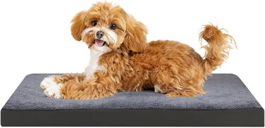 Ортопедичне ліжко для собак на зиму та літо з знімною, пральною наволочкою, 104*68*8 см (Сірий, 73*45*7)