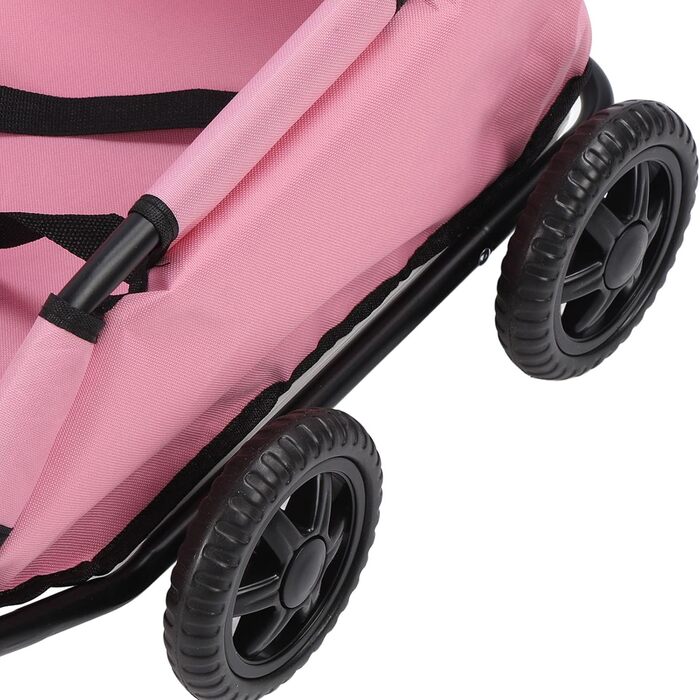 Візок для собак до 12,9 кг, універсальний для собак та котів, складаний, 4 колеса